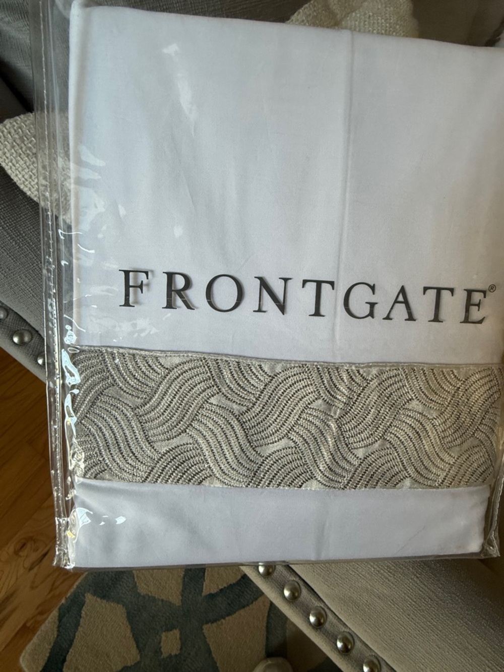 Frontgate Leora Duvet Cover - King - Pewter - NWT - Picture 15 of 15